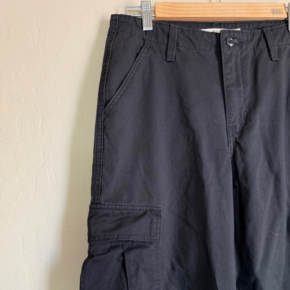 Levi’s 94 Baggy Cargo Pants Black Wide Leg Women’s 27 Cotton 90s - Picture 8 of 14